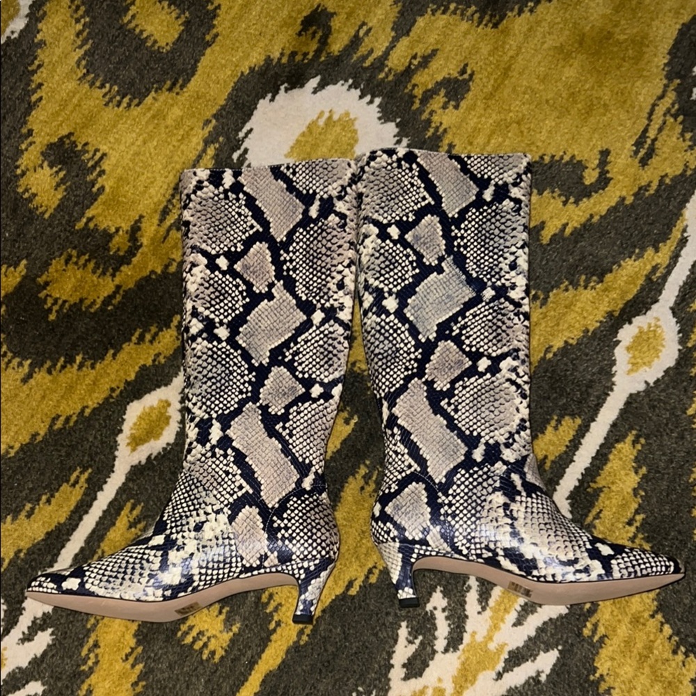 Anthropology Snakeskin Patterned Women's Boots